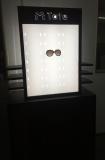 Display Case w/Eyeglass Holders, nose piece, LED lighting & Cabinet Base - Beech